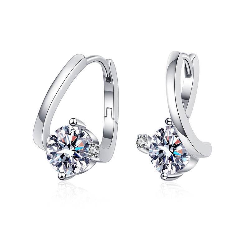 S925 Silver Moissanite Affordable Luxury Earrings - Shop Jobie