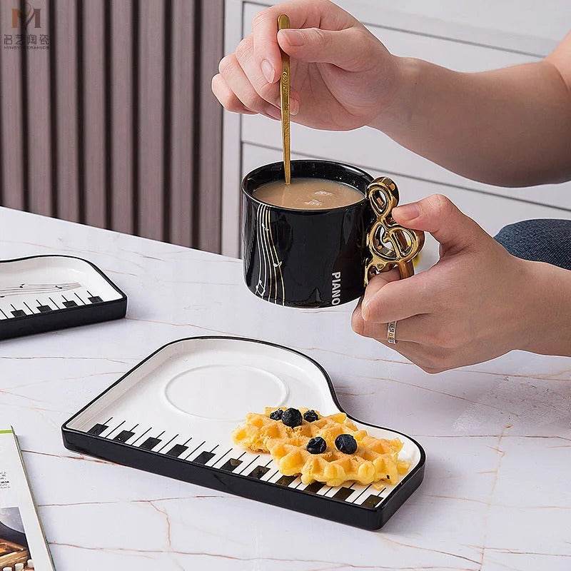 Music Lovers Piano Key Cup and Saucer Set - Shop Jobie