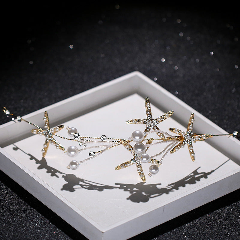 Diamond Headband Starfish Pearl