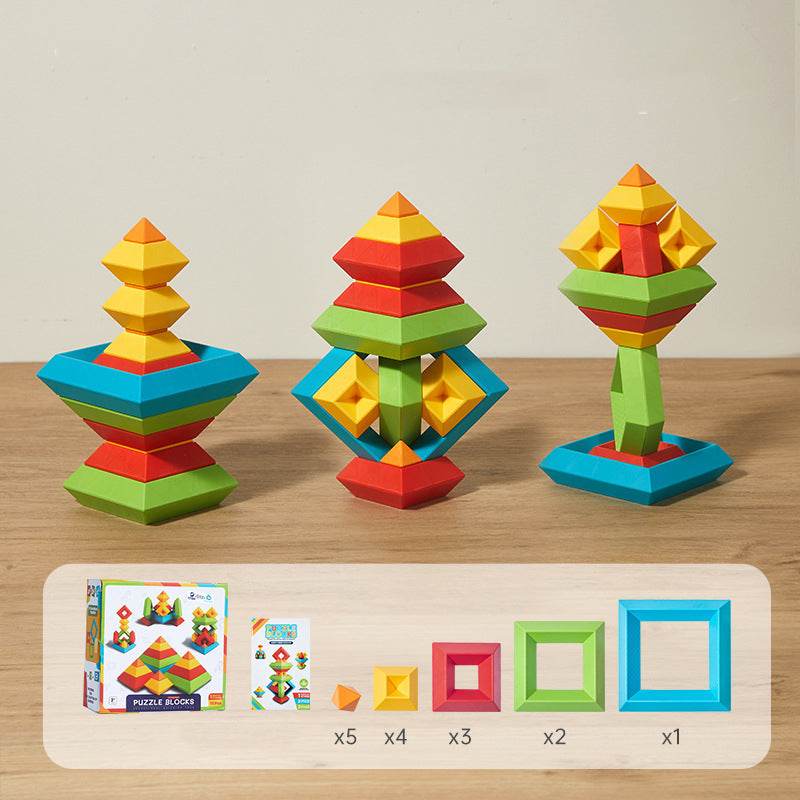Montessori Inspired Rainbow Tower Building Blocks - Shop Jobie