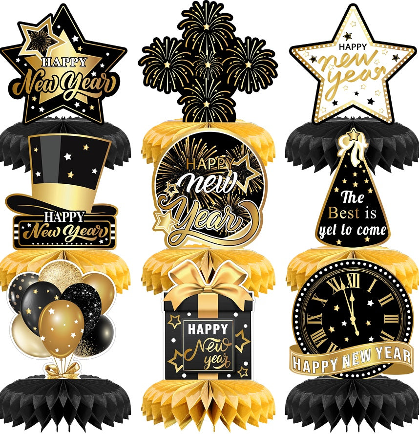 New Year Party Honeycomb Decorations