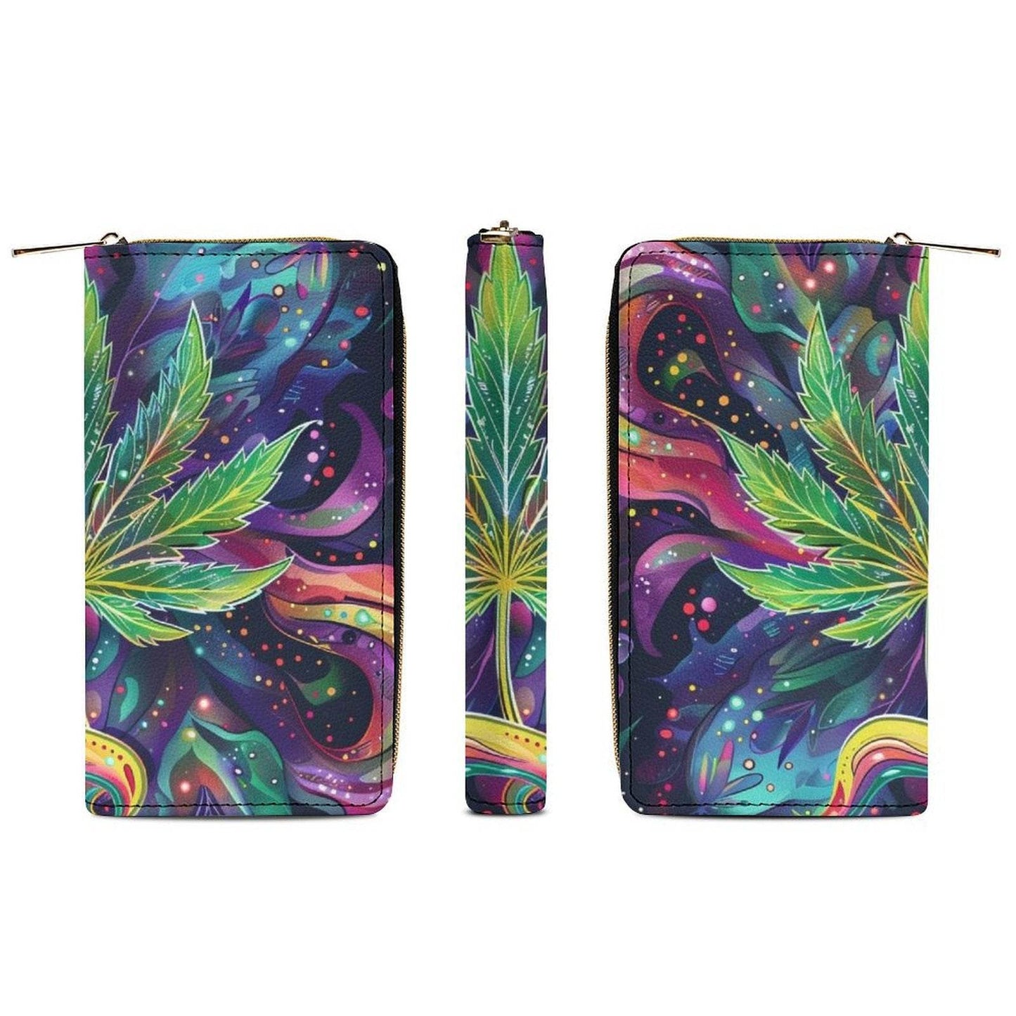 Rainbow Weed Faux Leather Wallet - Shop Jobie