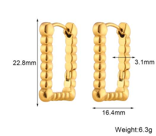 Twist & Square Earrings - Shop Jobie
