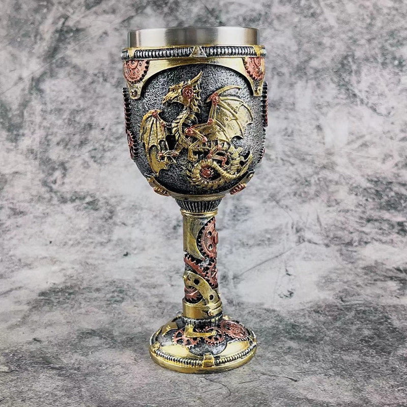 Mechanical Dragon Scale Beer Stein & Goblet