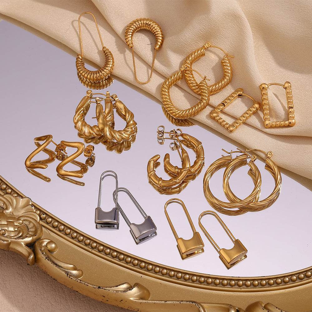 Twist & Square Earrings - Shop Jobie