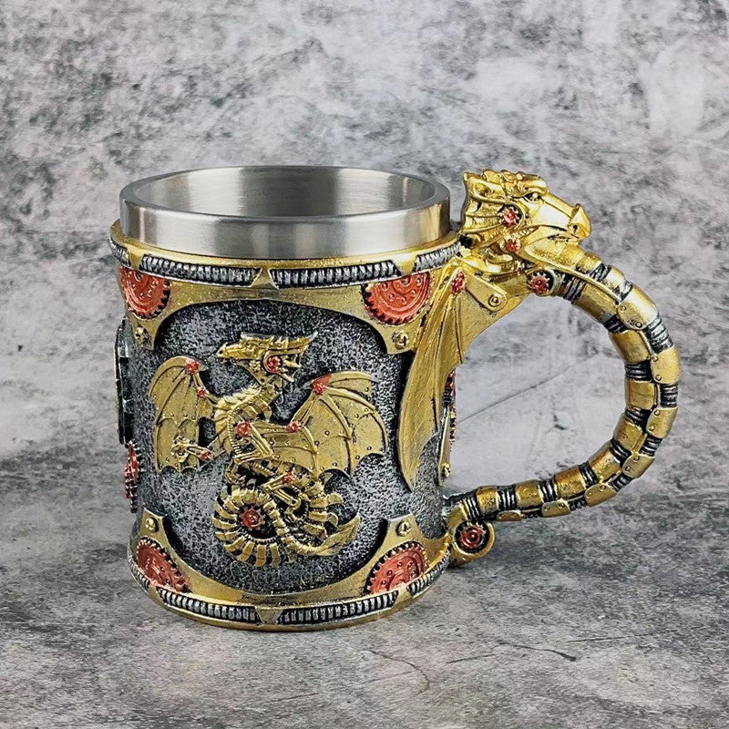 Mechanical Dragon Scale Beer Stein & Goblet