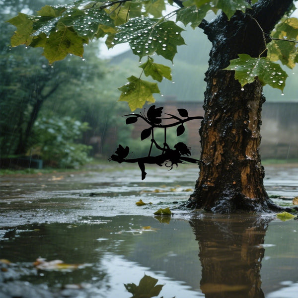 Silhouette - Fairy On A Swing Garden Yard Art Decor