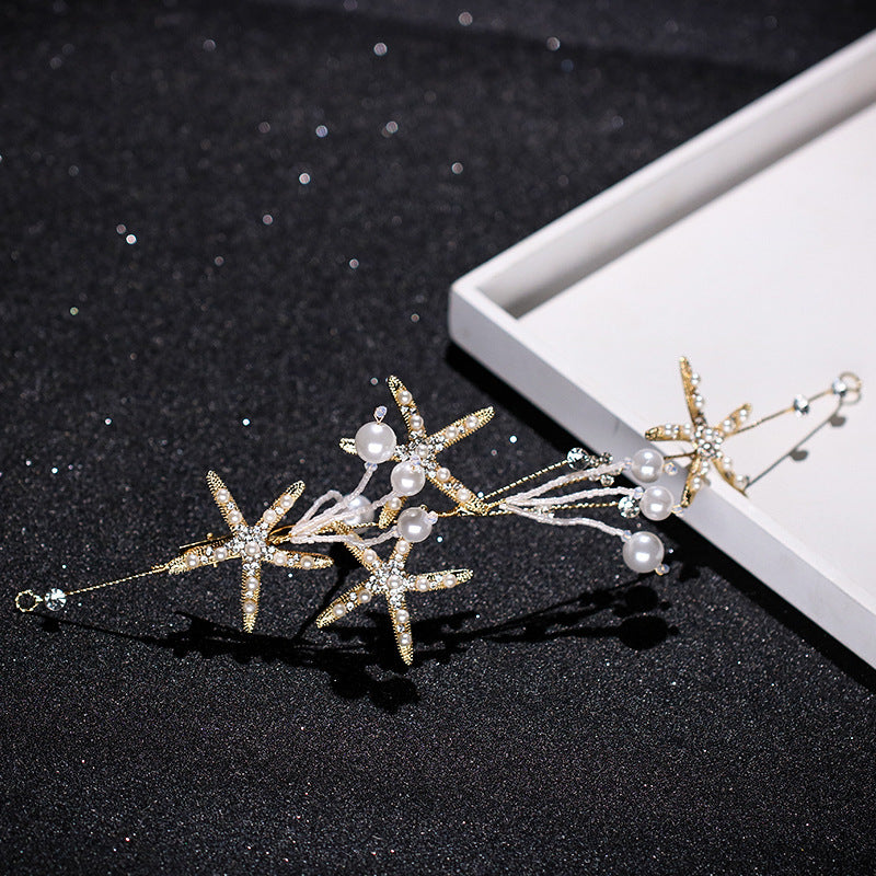 Diamond Headband Starfish Pearl