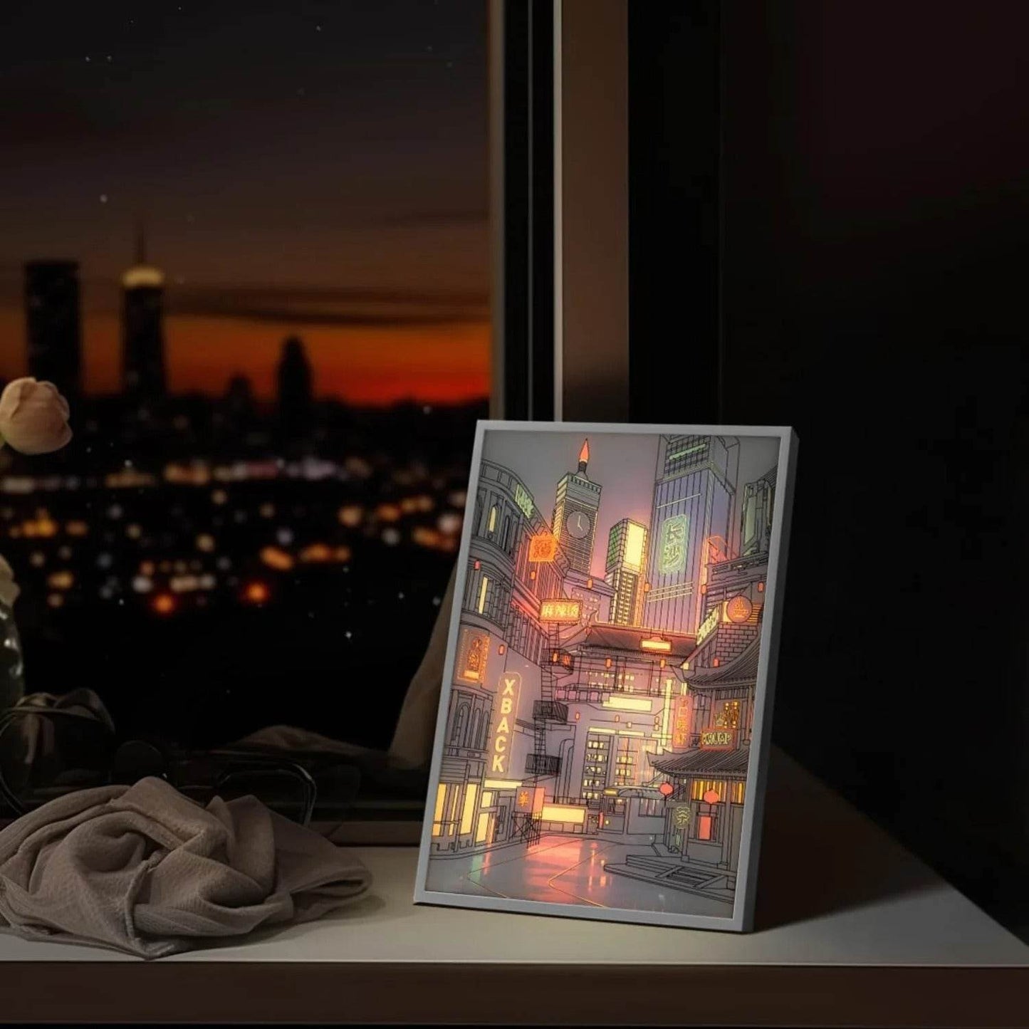 Anime Reactive LED City Night View Painting - Shop Jobie