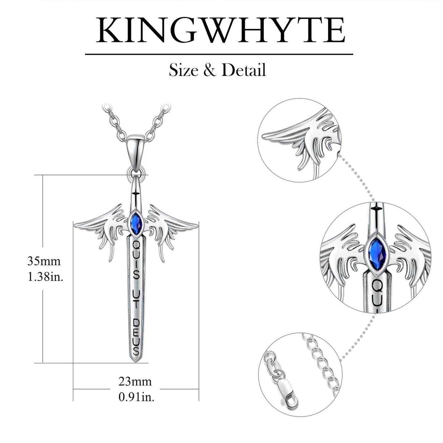 925 Sterling Silver St Michael Necklace - Shop Jobie