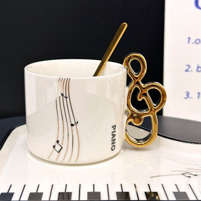 Music Lovers Piano Key Cup and Saucer Set - Shop Jobie