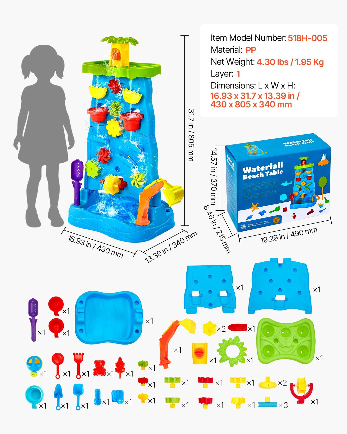 Beach-Bound! 2 in 1 Outdoor Play Sand & Water Table