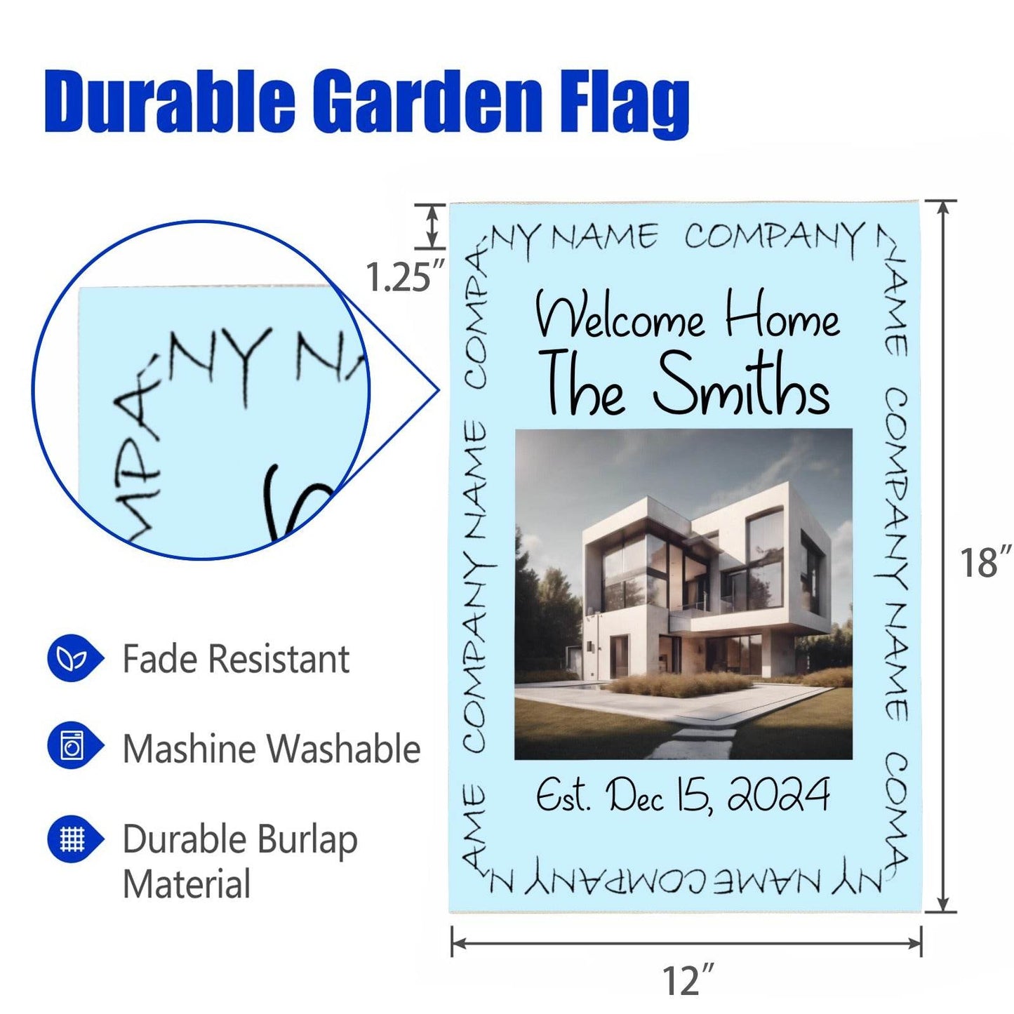 Company Customizable Garden Flag - Shop Jobie