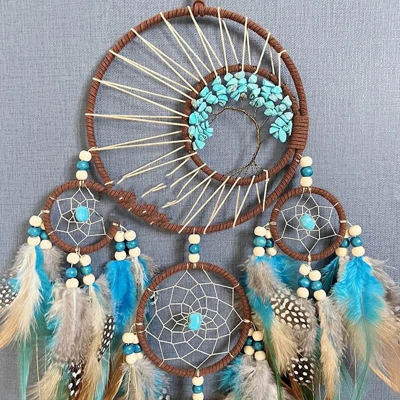 Dream Catcher Lucky Tree w/Turquoise Natural Stone - Shop Jobie