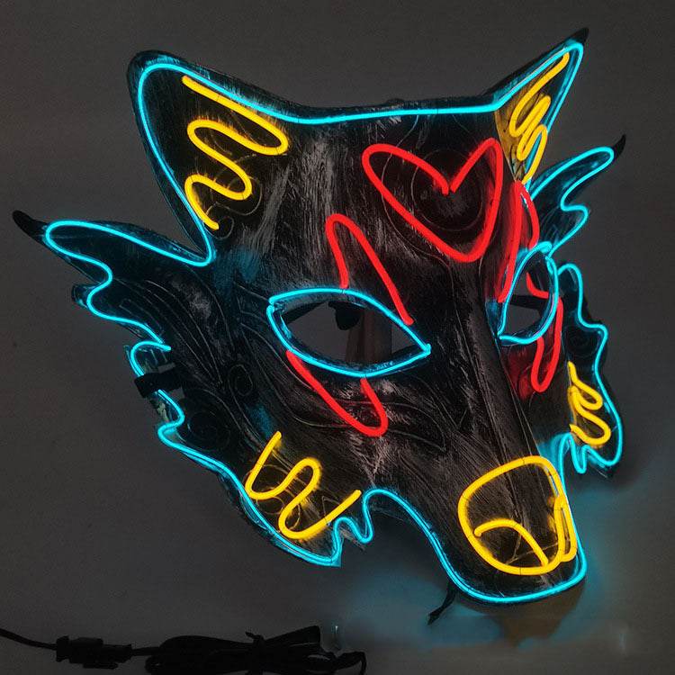 Masquerade Wolf Head Glow Mask - Shop Jobie