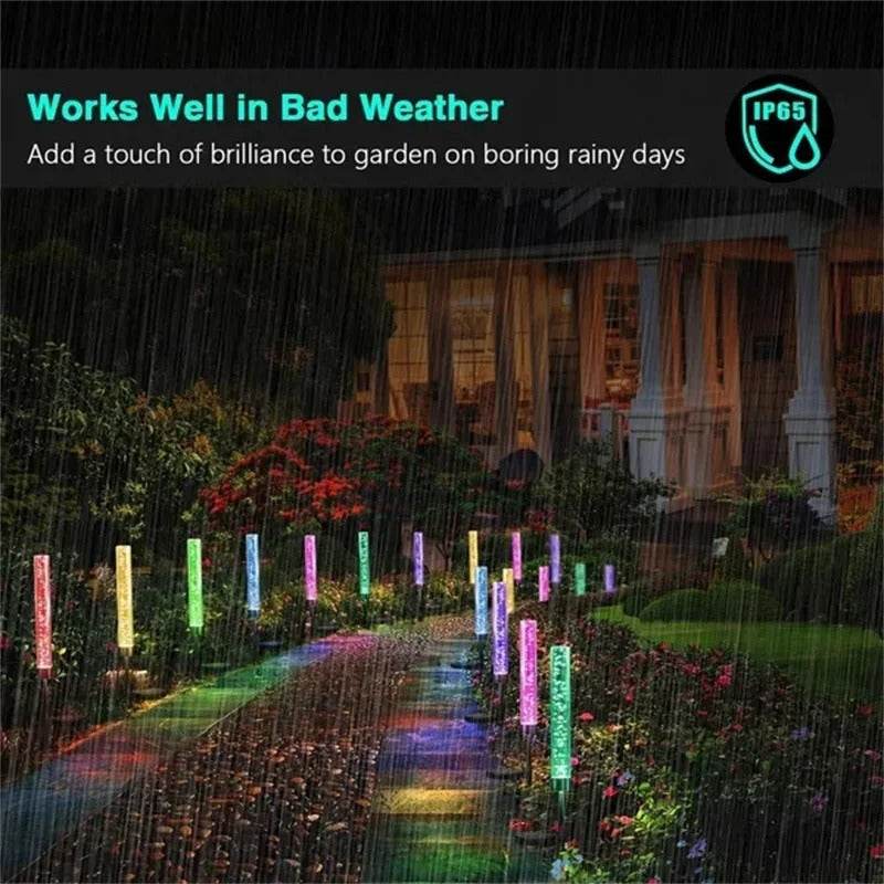 Solar Garden Tube RGB Color Changing LED Lights - Shop Jobie