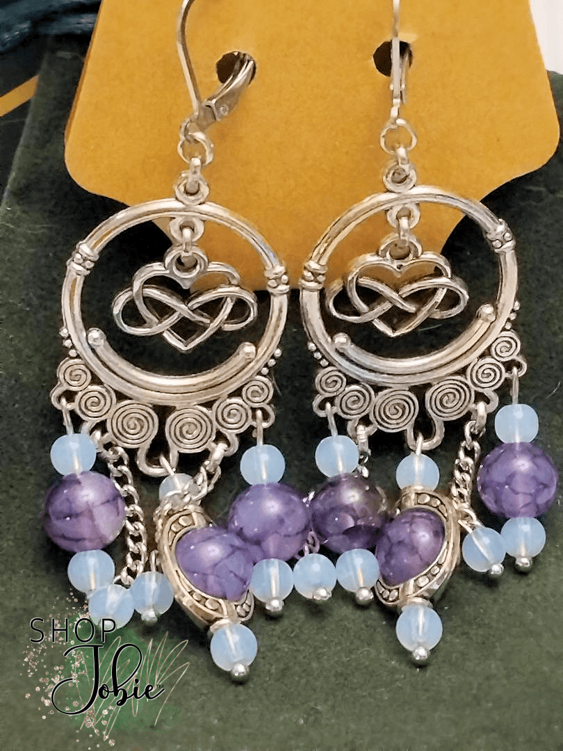Heart Infinity Purple Earrings - Shop Jobie