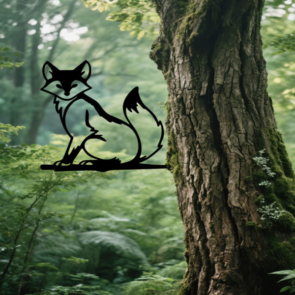 Silhouette - Black Iron Fox Line Art