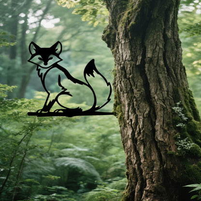 Silhouette - Black Iron Fox Line Art
