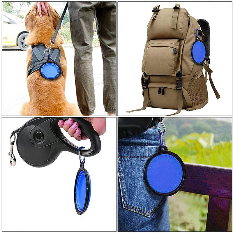 2-in-1 Portable Silicone Dog Feeder Bowl - Shop Jobie