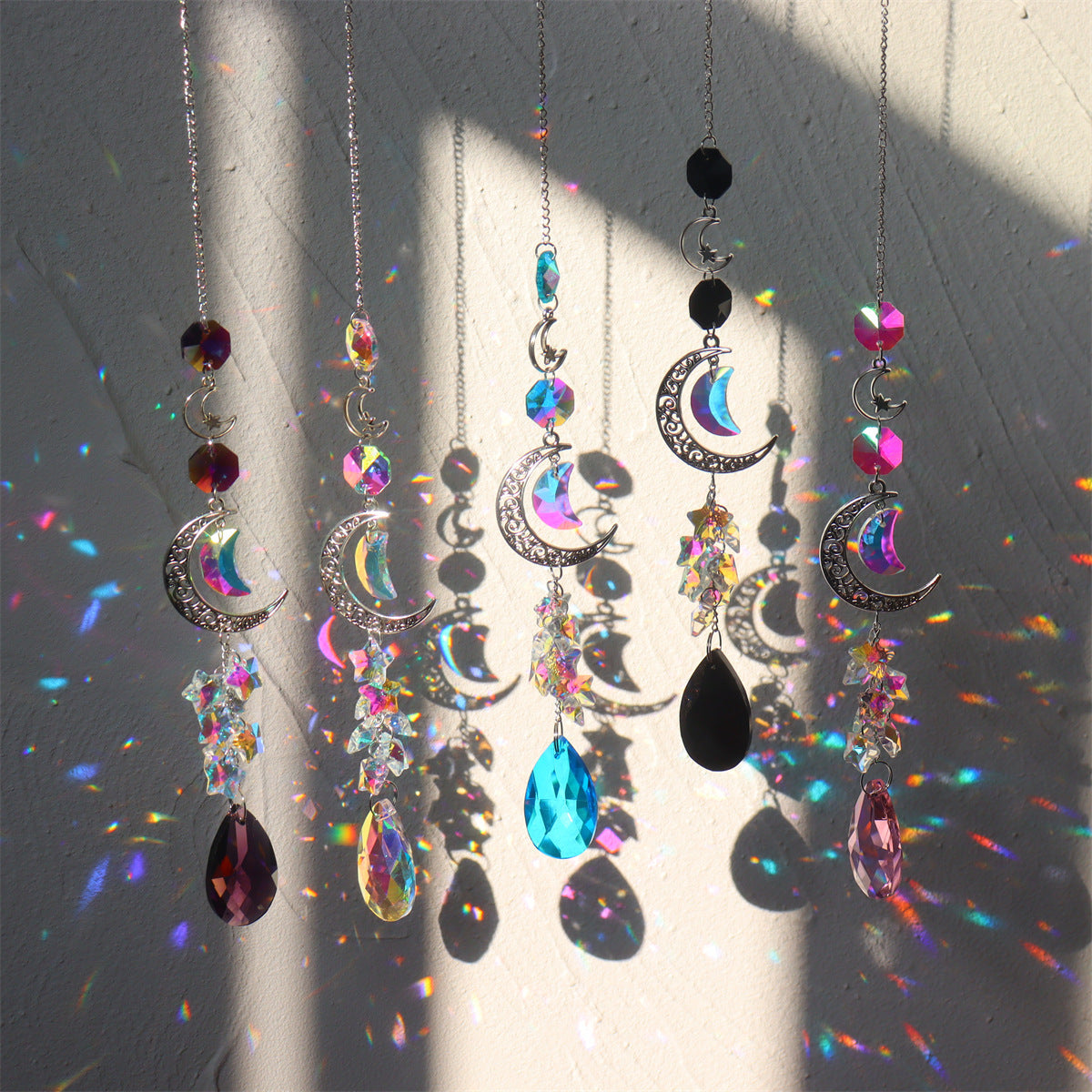 Crystal Sun Catcher Moon Stars