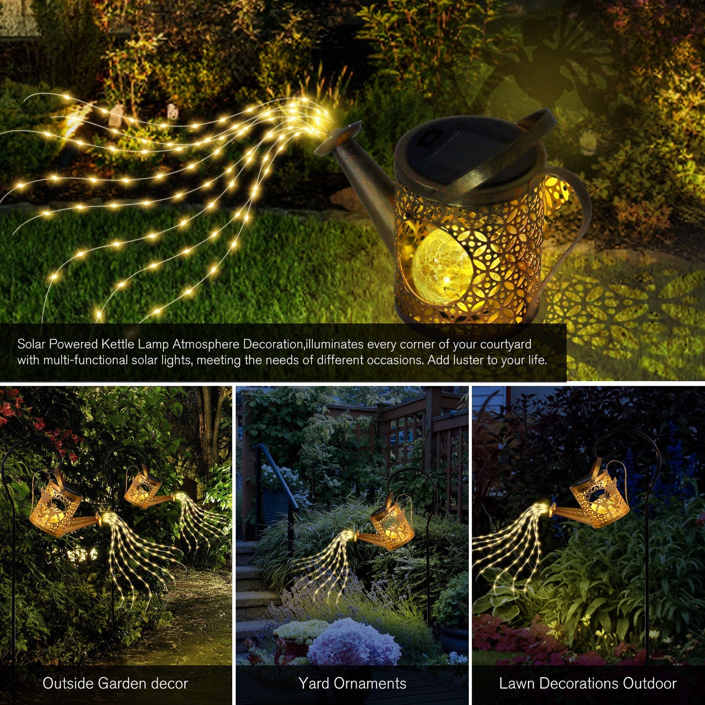 Unique & Magical Hollow Solar Watering Can