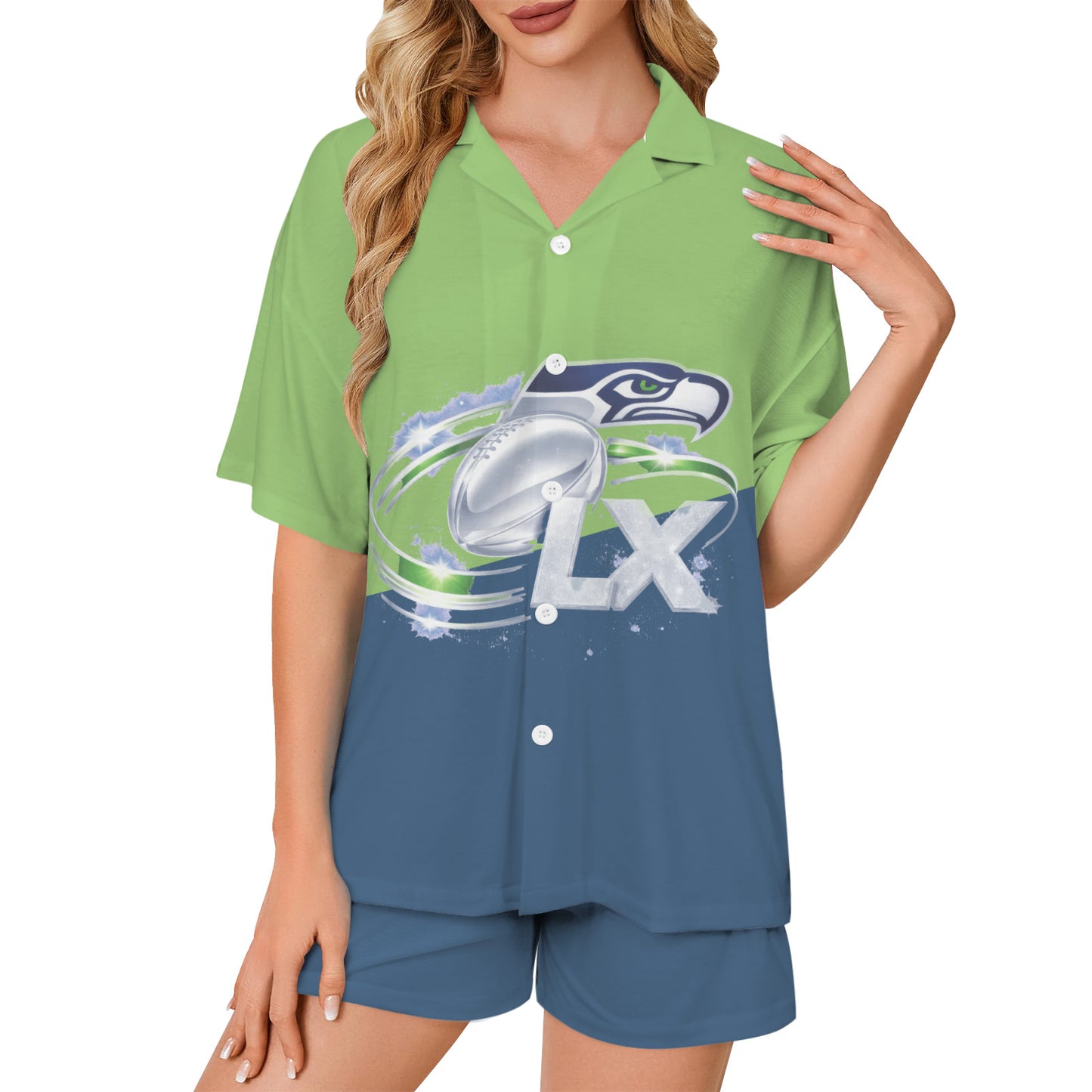 Grear Up! 12's - Women's V-Neck Short Pajama Set