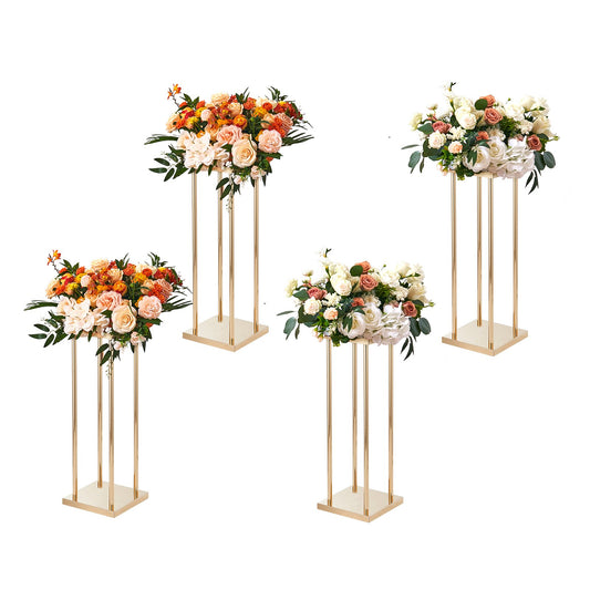 Ageless & Elegant 4pc Square Column Wedding Floral Display