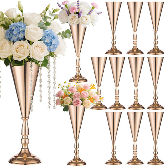 Golden Vase Wedding Centerpieces