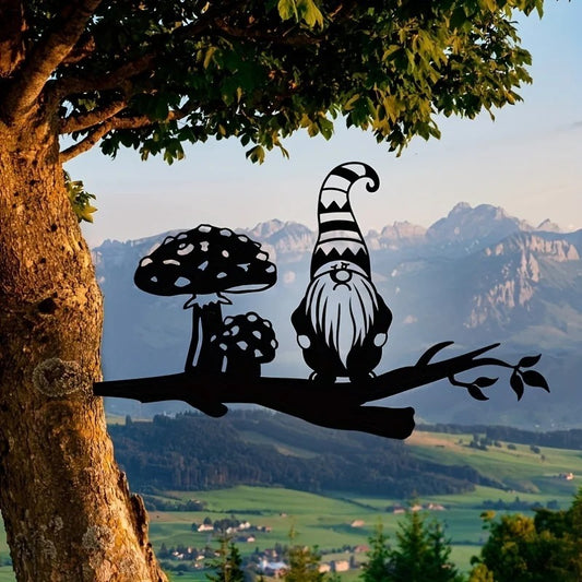 Silhouette Gnome Mushroom