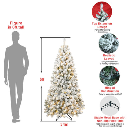 6FT Memory Wire Christmas tree (With Light)