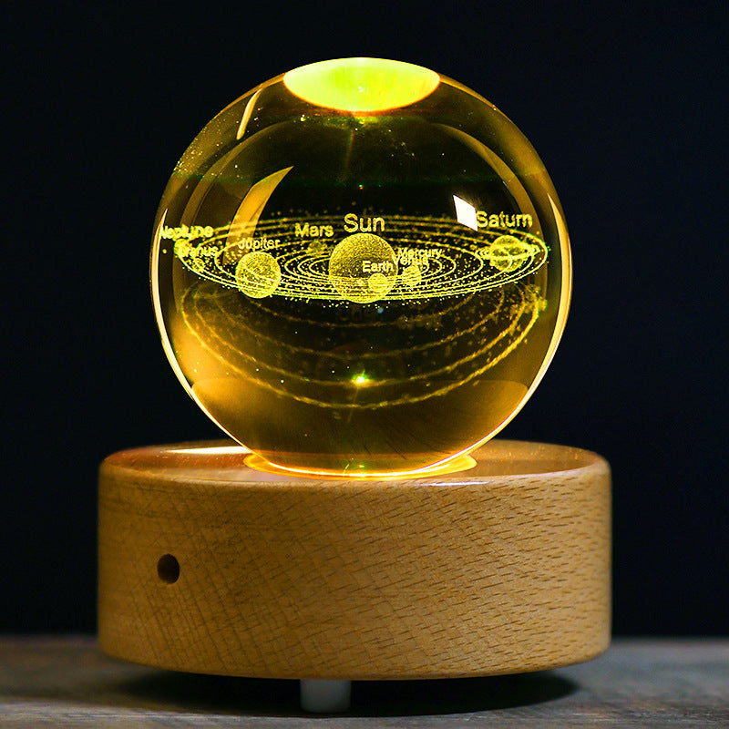 Crystal Ball Luminous Rotating Music Box