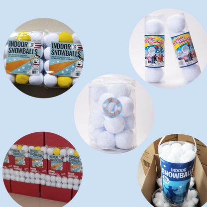 50 pcs Indoor Snowball Fight! Winter White Snowballs - Shop Jobie