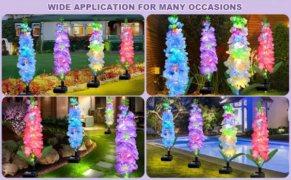 Hyacinth Flower Solar Color-Changing Garden Lights