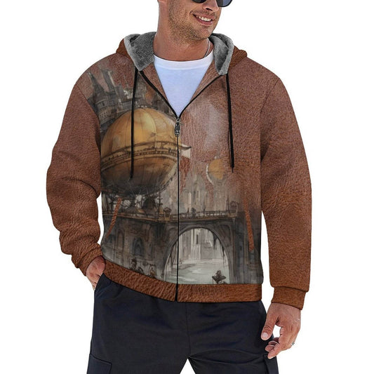 Steampunk Fleece Zippered Hoodie - Shop Jobie
