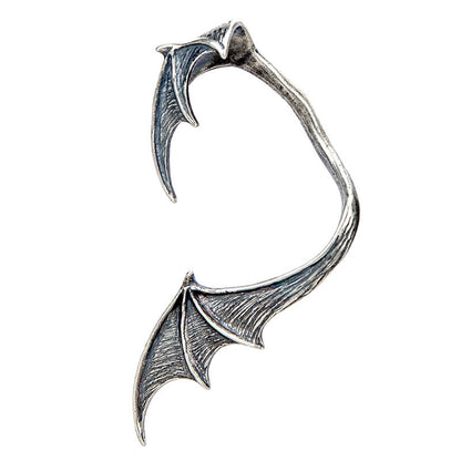 Gothic 925 Silver Bat Wing Earrings