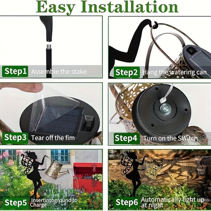 Magical Fairy Solar Lighted Watering Can