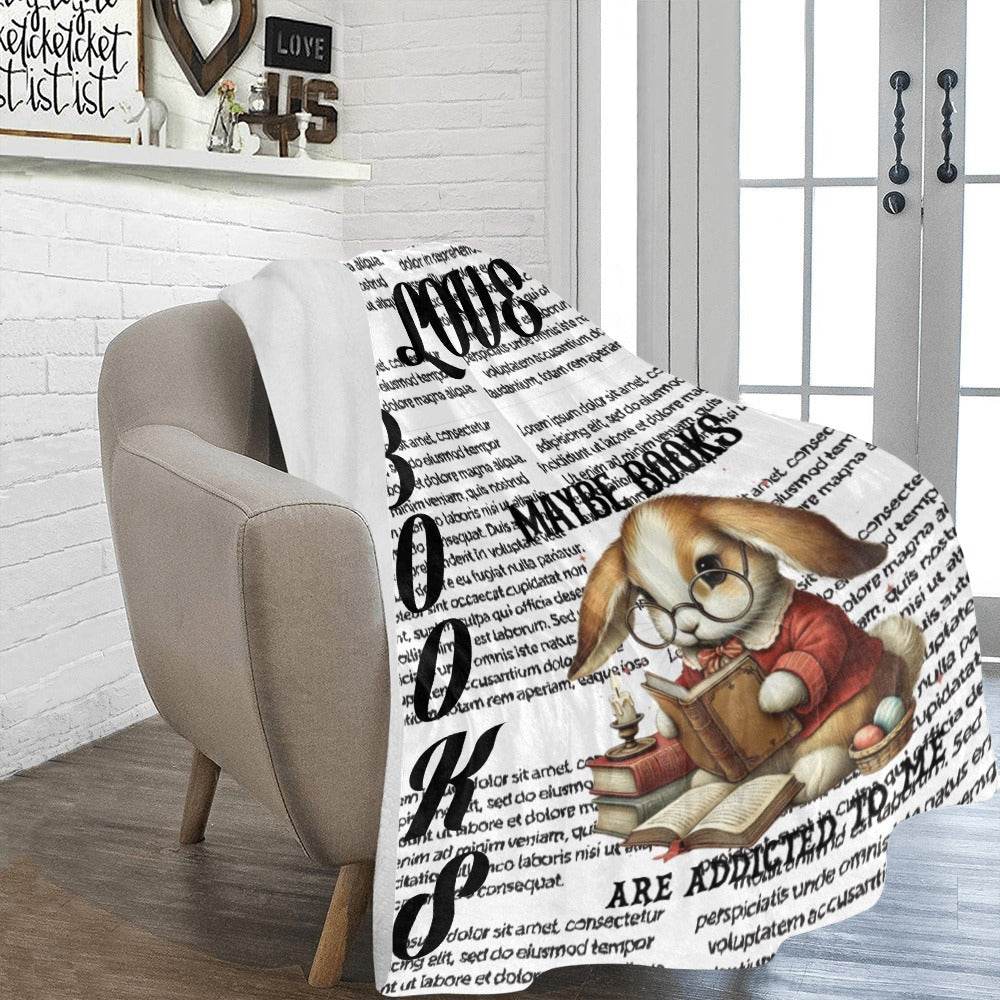 I Love Books Bunny Cozie Hugs Blanket - Shop Jobie