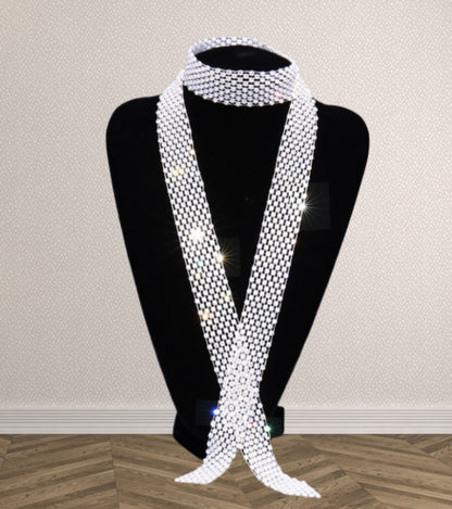 Rhinestone Scarf-Necklace
