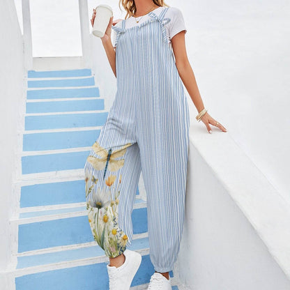 Bow Knot Baggy Overalls - Shop Jobie