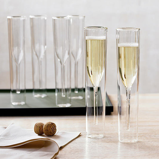 Double Crystal Champagne Glass