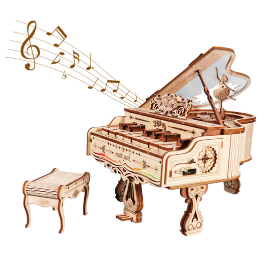 3d Wooden Puzzle 223pc Piano Music Box