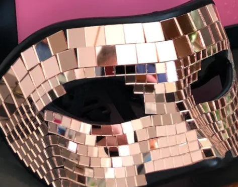 Mirror Tiled Disco Half-Mask