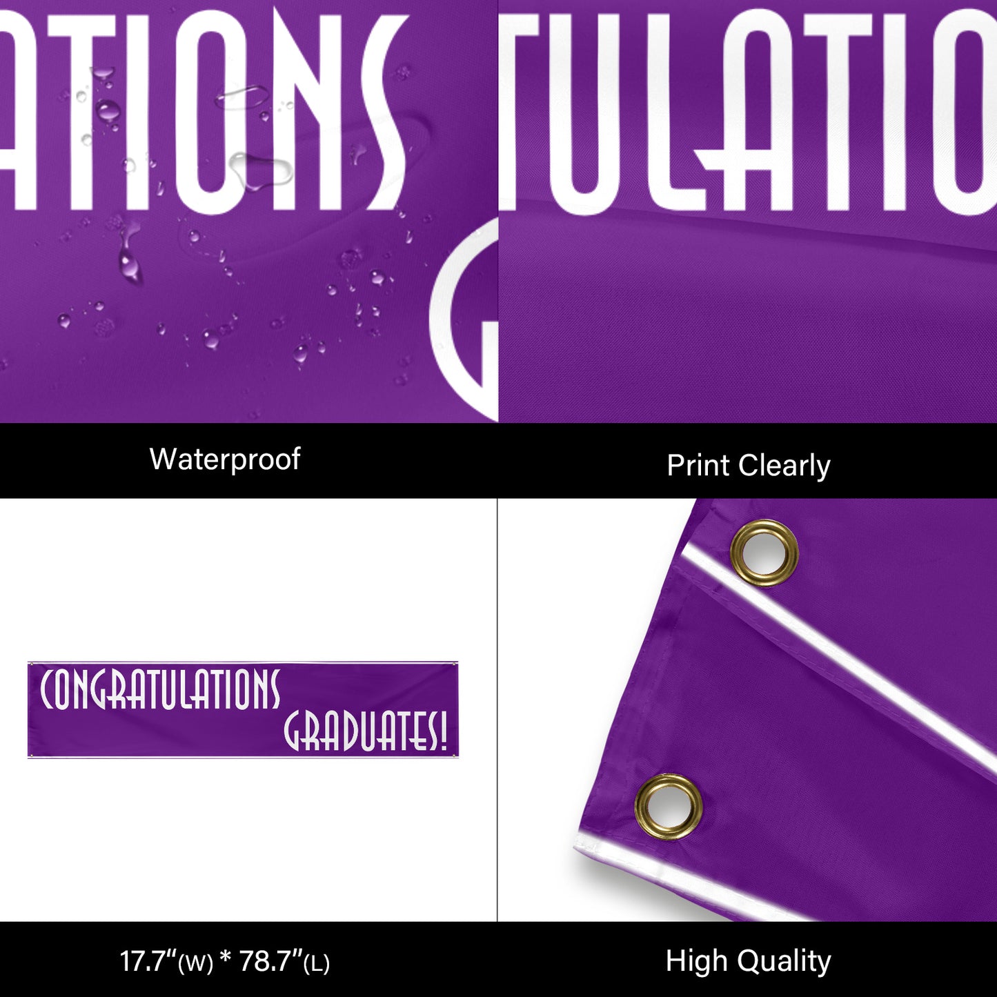 6.5 ft "Congrats Graduates" Banner
