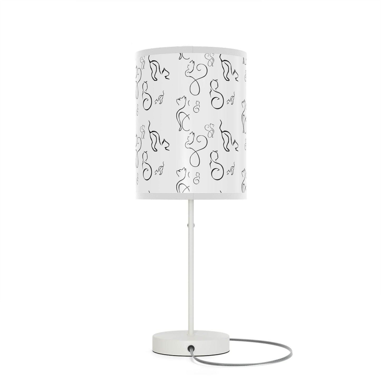 Stylish Desk Lamp - Modern Black and White Cats Design - Shop Jobie