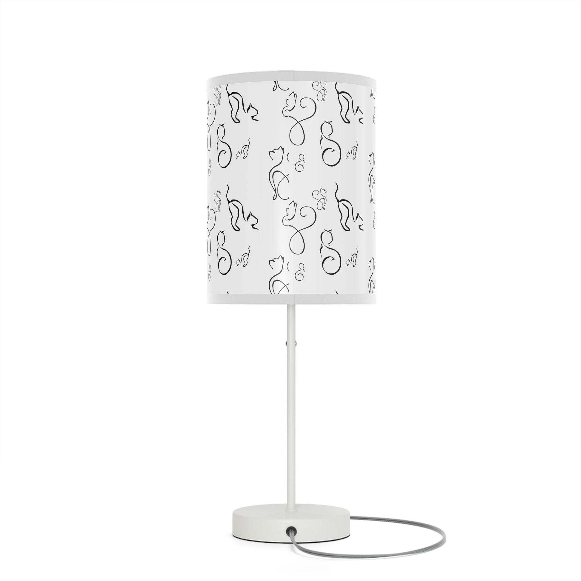 Stylish Desk Lamp - Modern Black and White Cats Design - Shop Jobie
