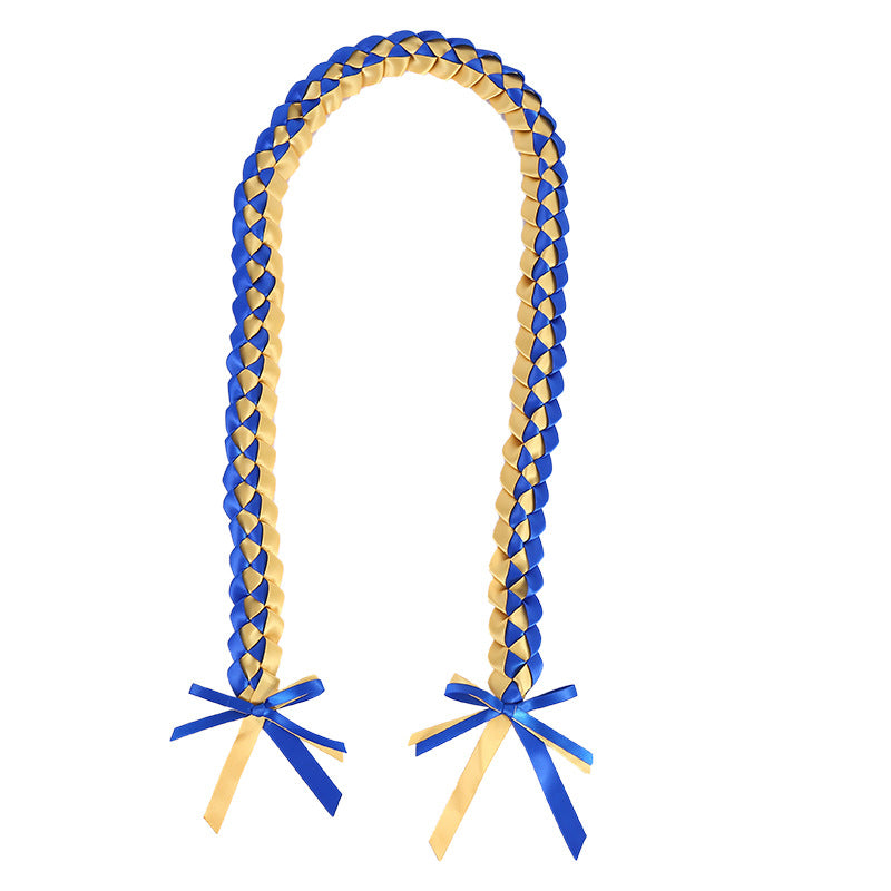 Double Layer Graduation Ribbon Garland Braided Lanyard
