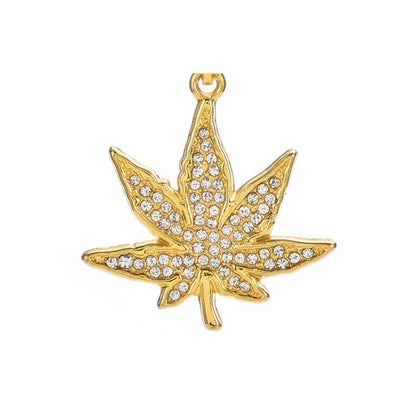 Hip Hop Weed Necklace