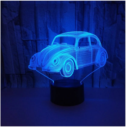 VW Bug LED 3D Small Table Lamp