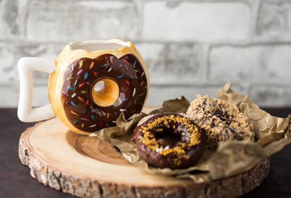 Whimsical Ceramic Donut Mug